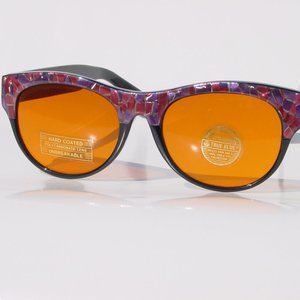 NWT Vintage Monako style retro lady's fashion w/ laminate top true blue blocker